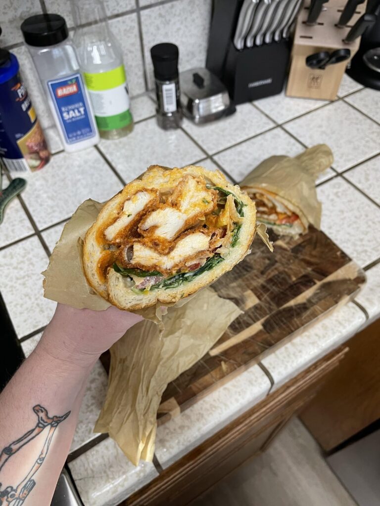 This buffalo chicken finger sub was so happy to see me :-)