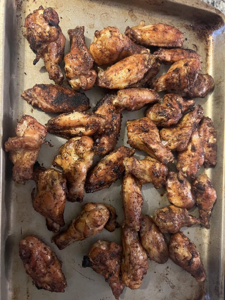 Smoked wings with an air fry finish