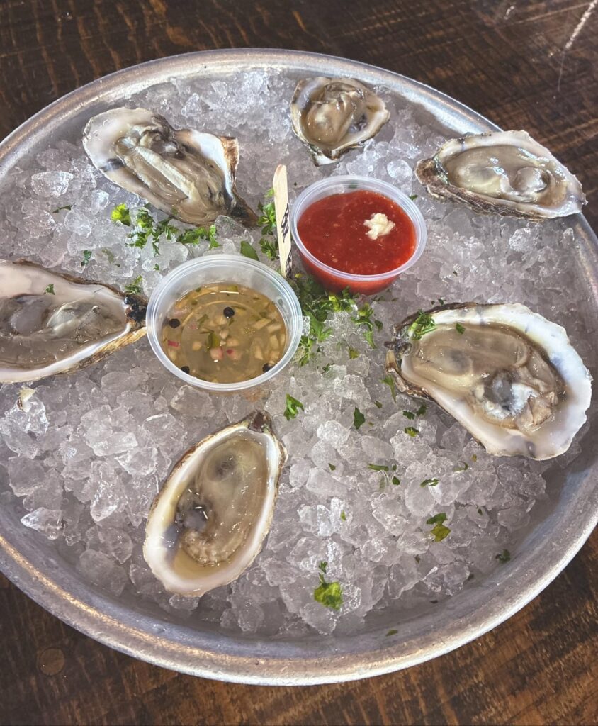 Blue Point oysters… fried calamari, oysters and scallops 😋