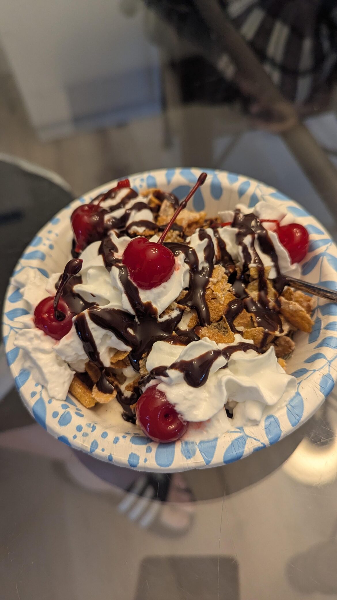 Lighter "fried" ice cream