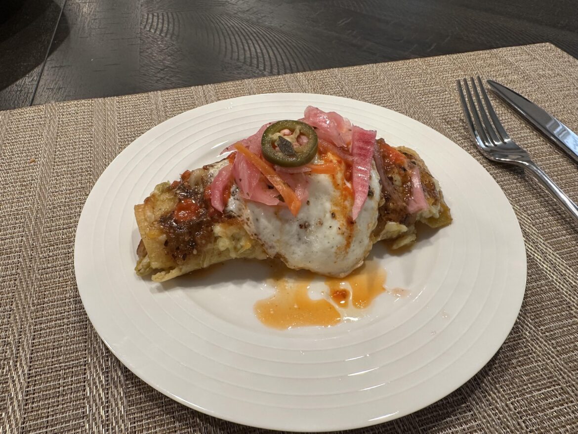 Leftover chicken enchilada