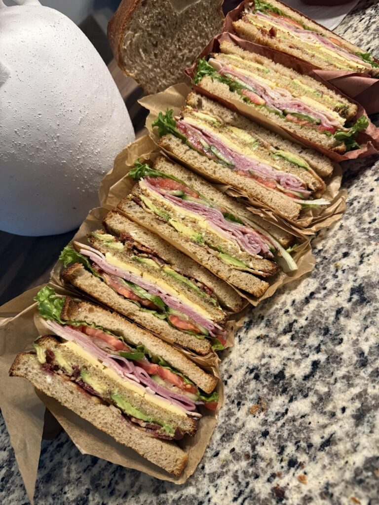 Club on homemade whole wheat sourdough