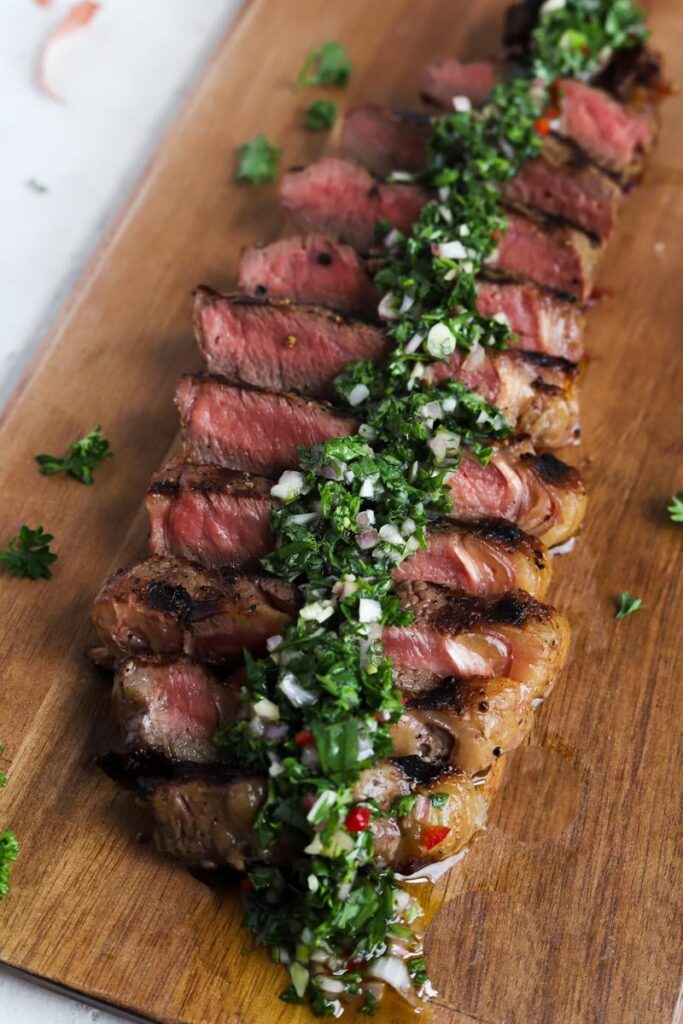 Grilled Steak with Chimichurri Sauce