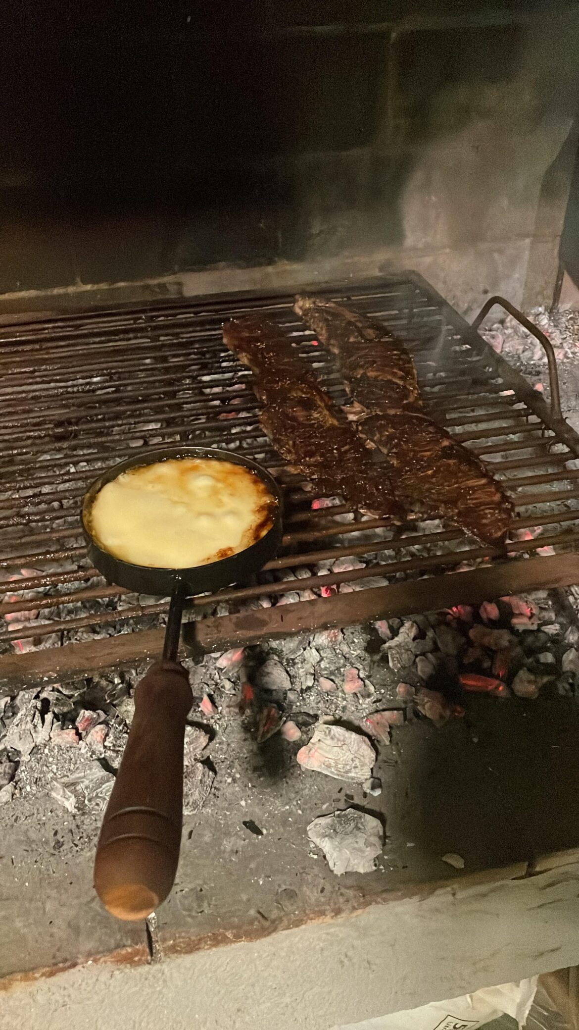 Entraña with provoleta cheese