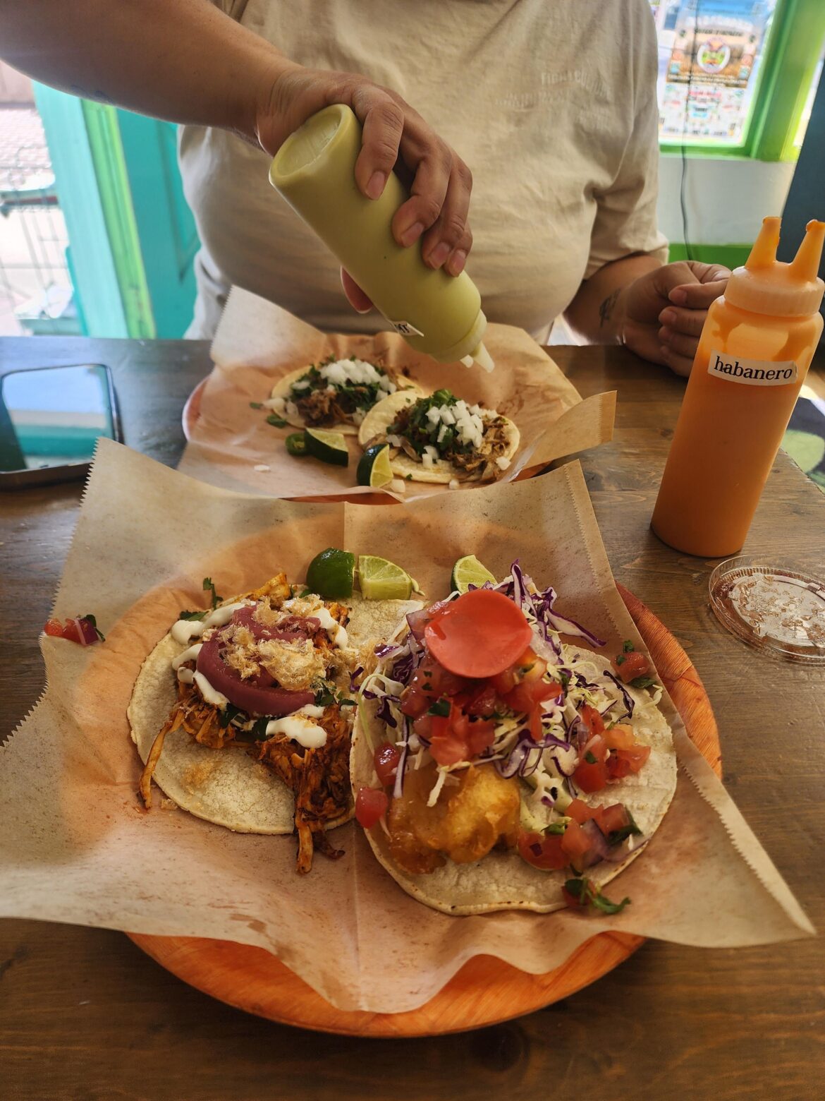 Tinga, fish and carnitas. Mijo's in Capitola, CA