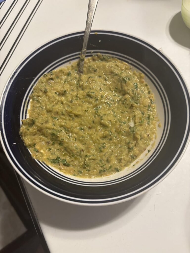 Rick Martinez’ Serrano frito salsa is excellent