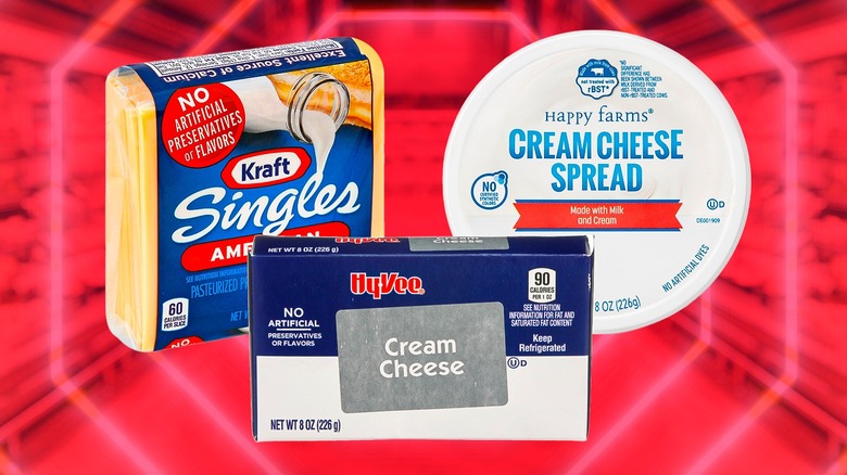 Composite image featuring several brands with past cheese recalls