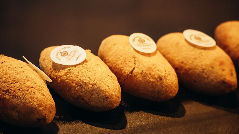 A series of cod croquettes from a Lisbon restaurant.