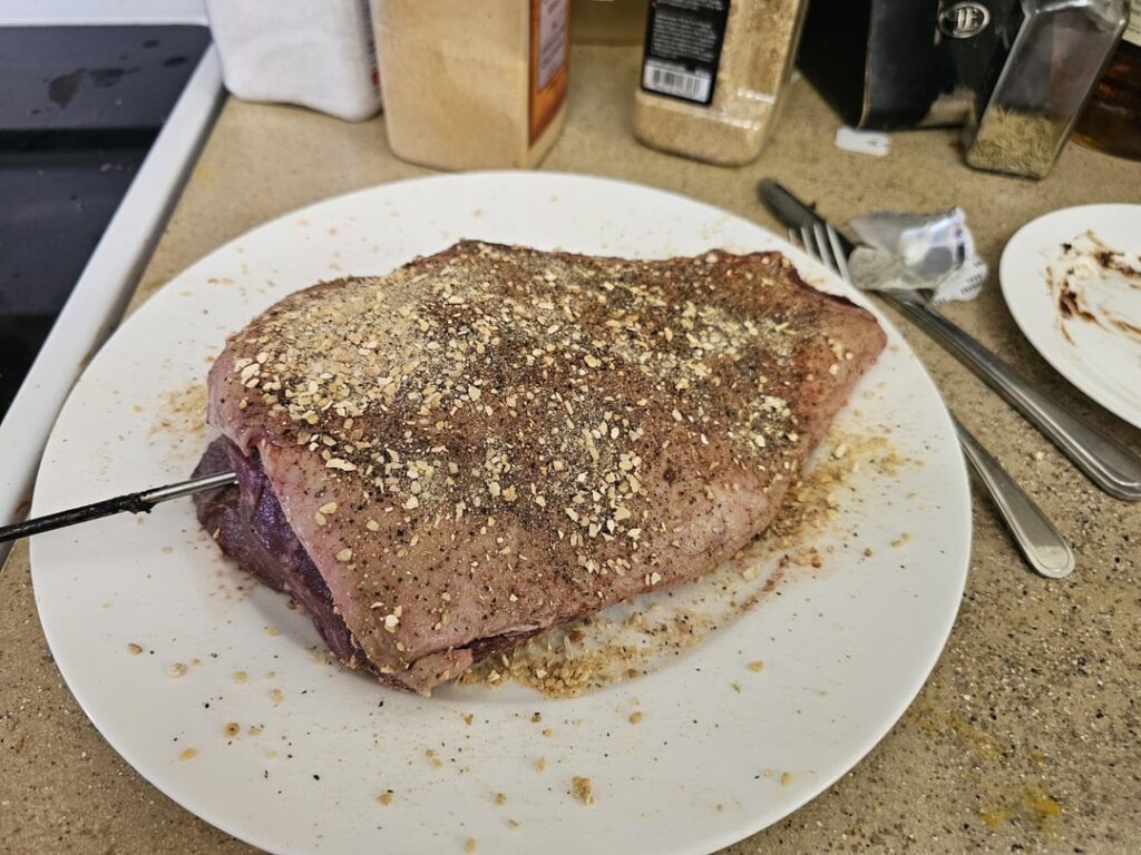 Picanha smoker then airfryer