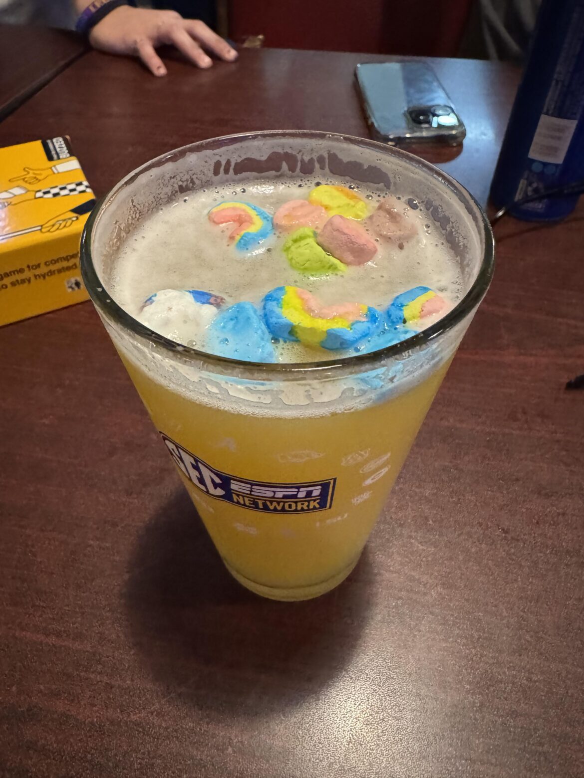 Liquid Candy IPA topped with some Lucky Charms