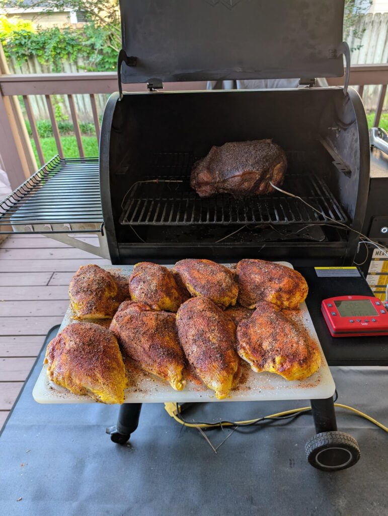 Mother's Day party + chicken for freezer