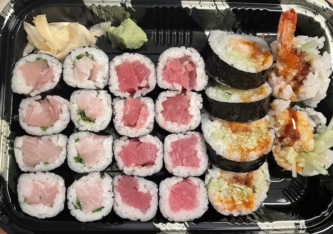 My favorite nearby sushi place is simple but consistent