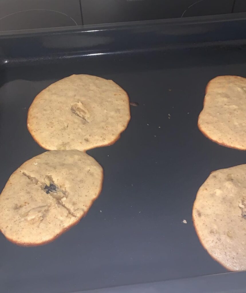 First time making cookies vs third time