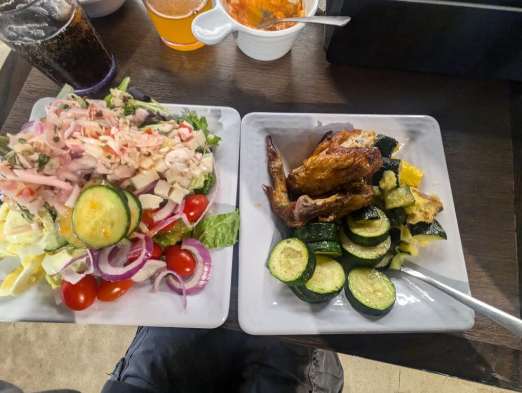 The dining hall salads go crazy