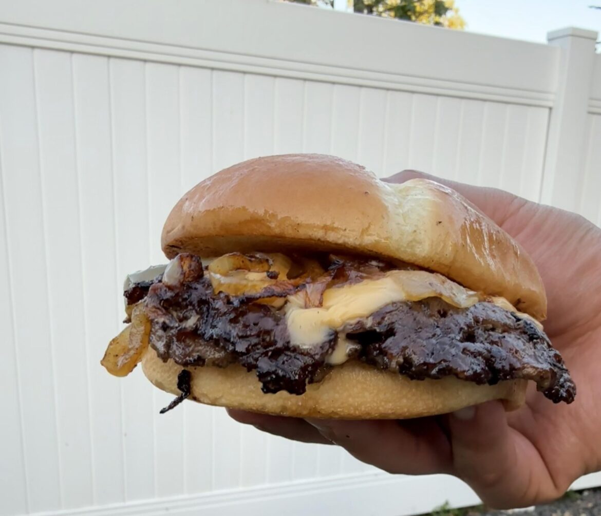 My homemade smash burger