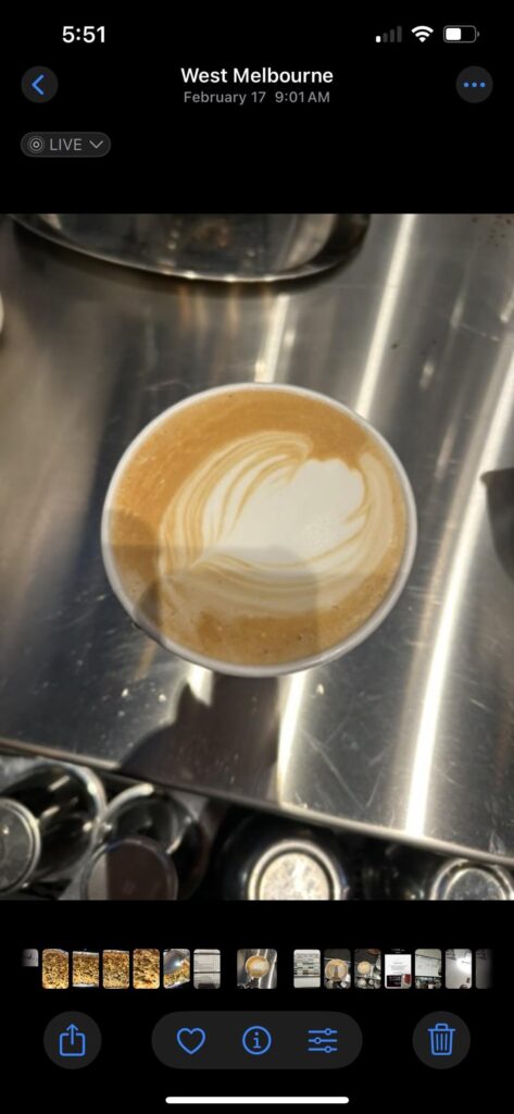 latte art progression (2 months)