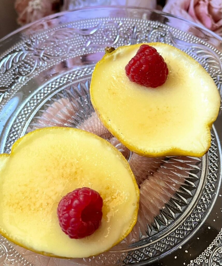 first try at lemon posset “brûlée” 🍋