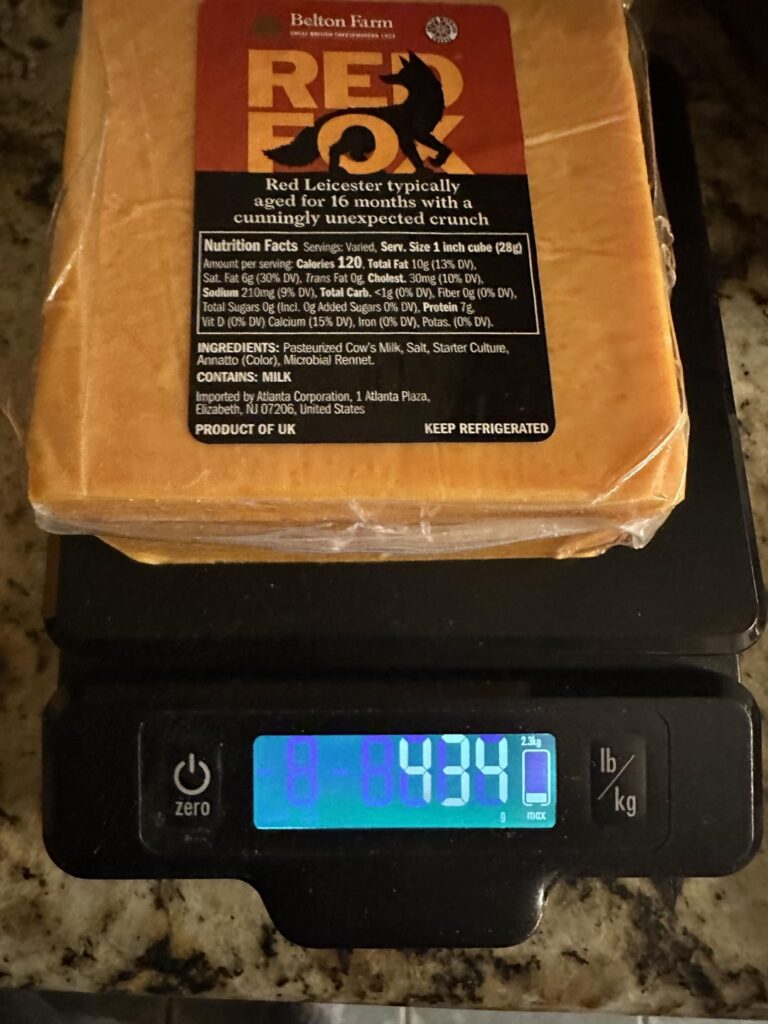 Weight Discrepancy: Red Fox Red Leicester @ Sam’s Club