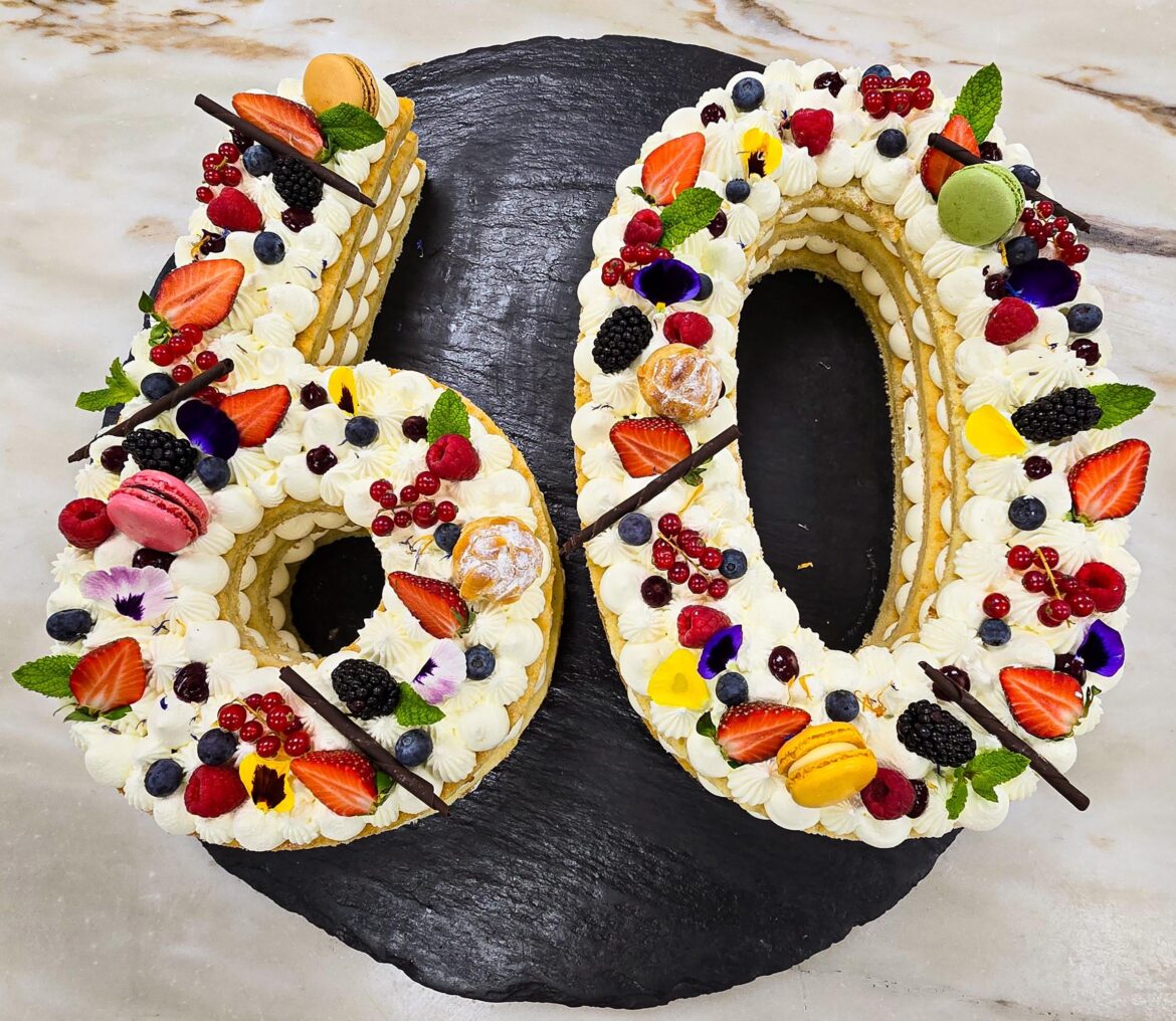 Bolo de aniversário de 60 anos