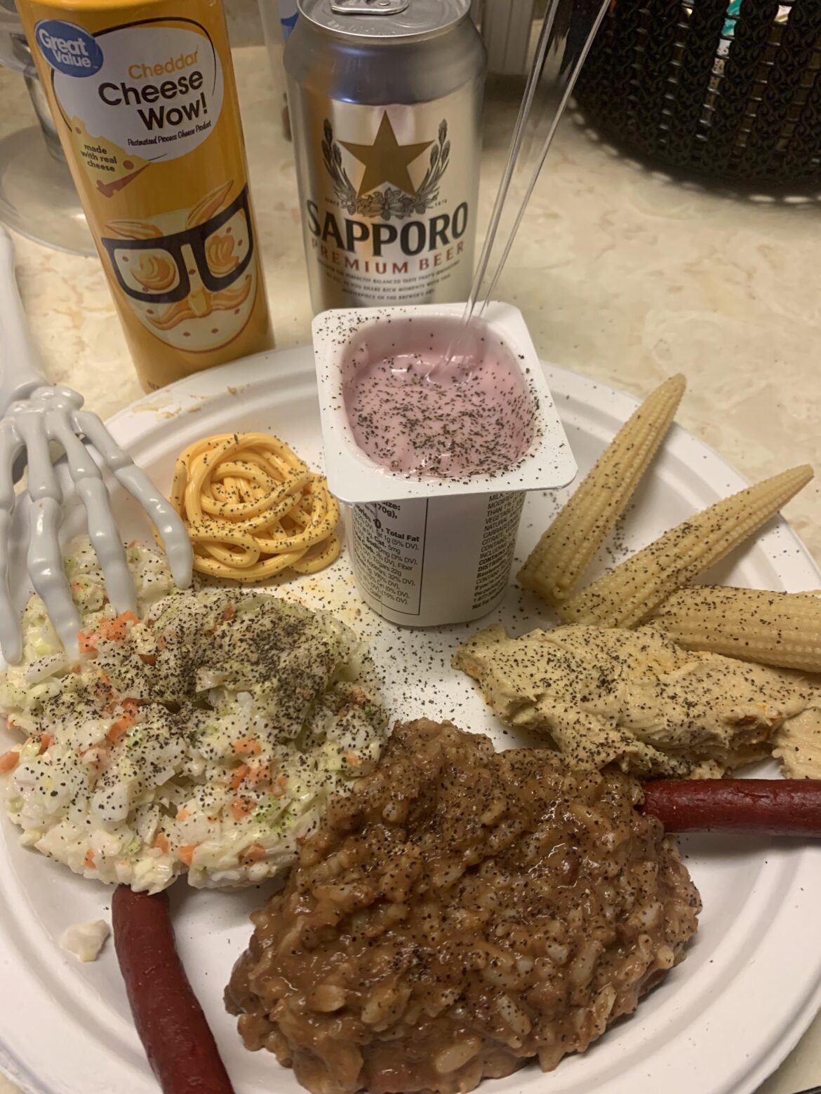 Sunday night dinner in the trailer park!!