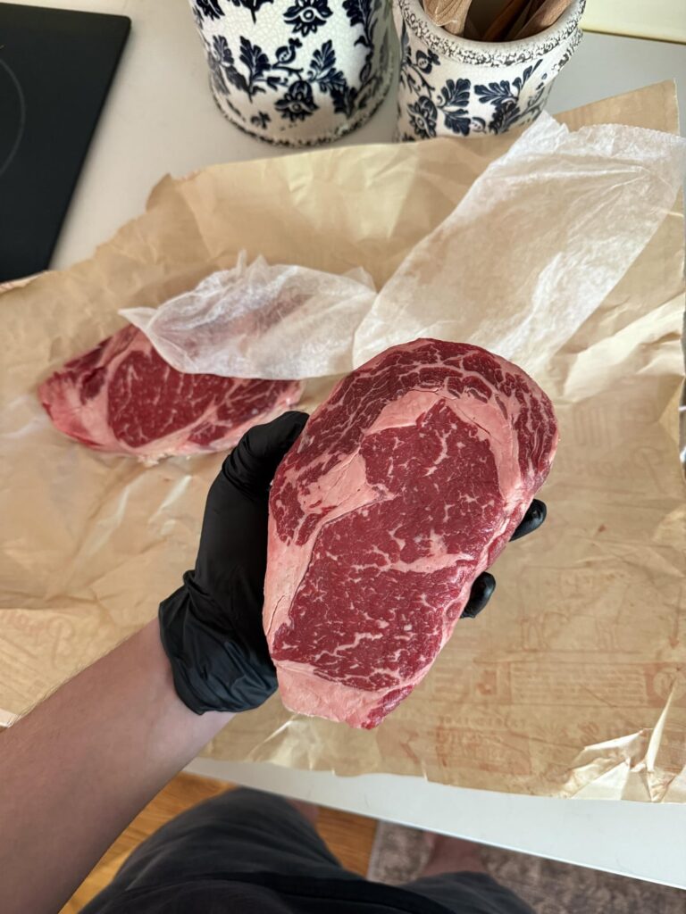 First prime ribeye
