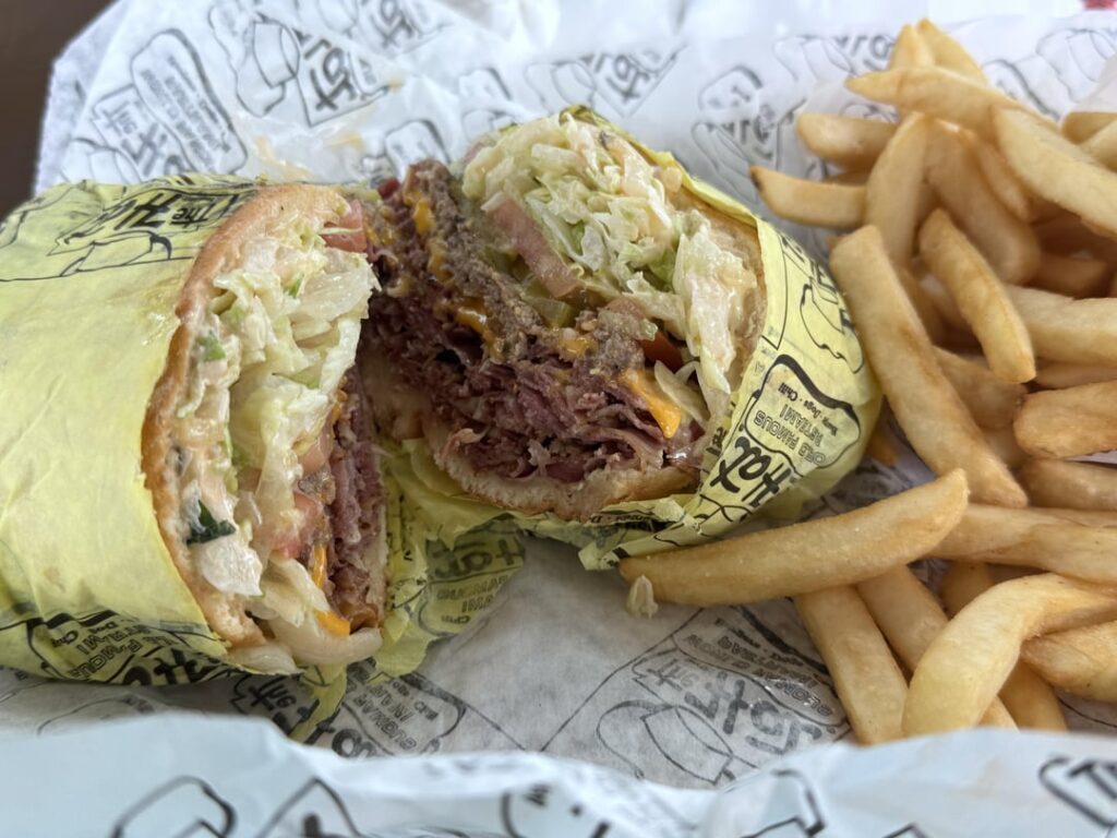 Pastrami Burger from The Hat.  Alhambra, CA.