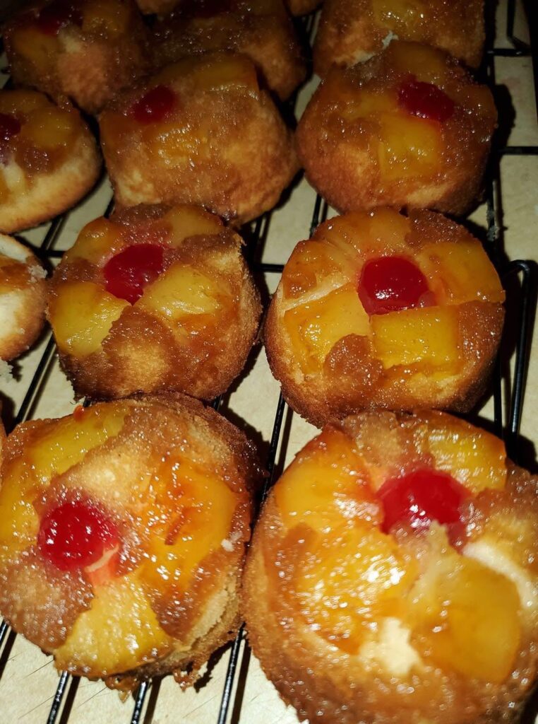 Mini upside down pineapple cakes!