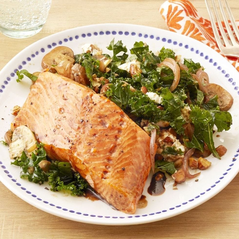 leftover salmon recipes kale salad with salmon