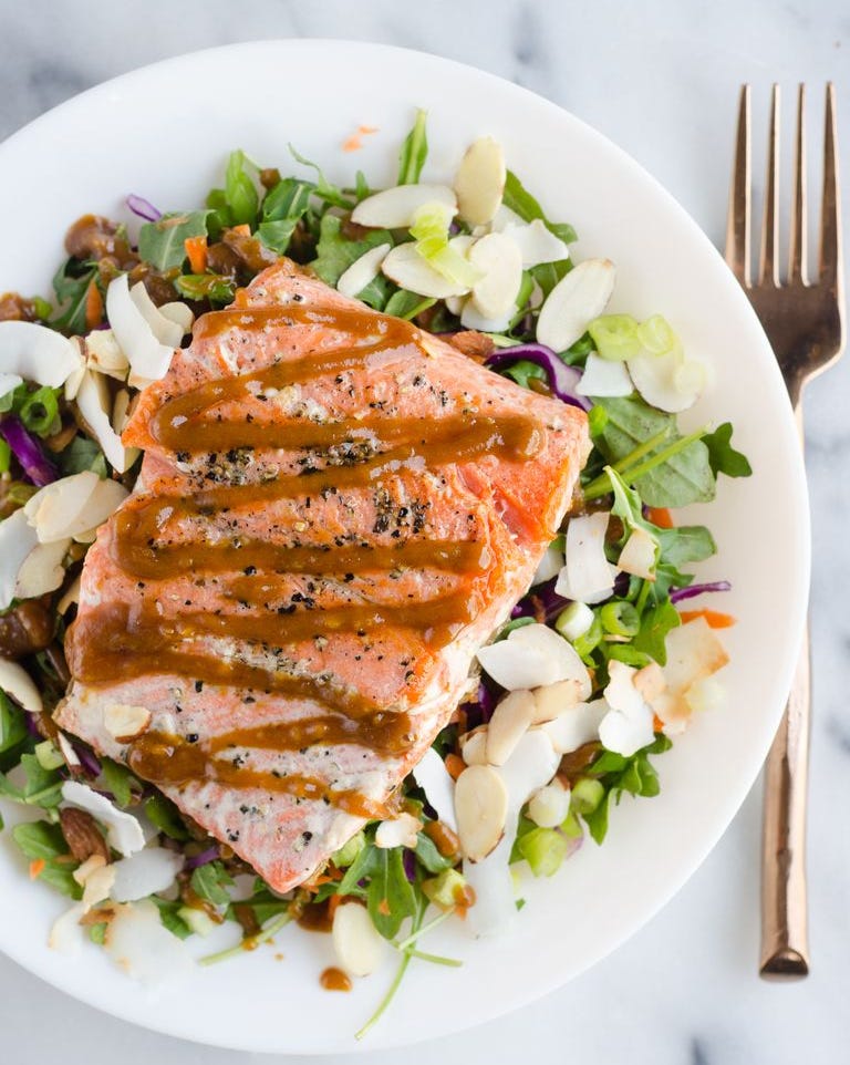 thai inspired salmon salad