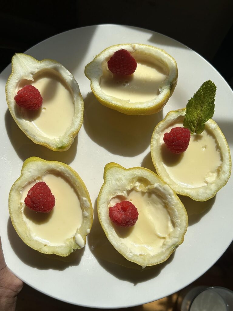 Homemade lemon 🍋 posset ! It came out so creamy