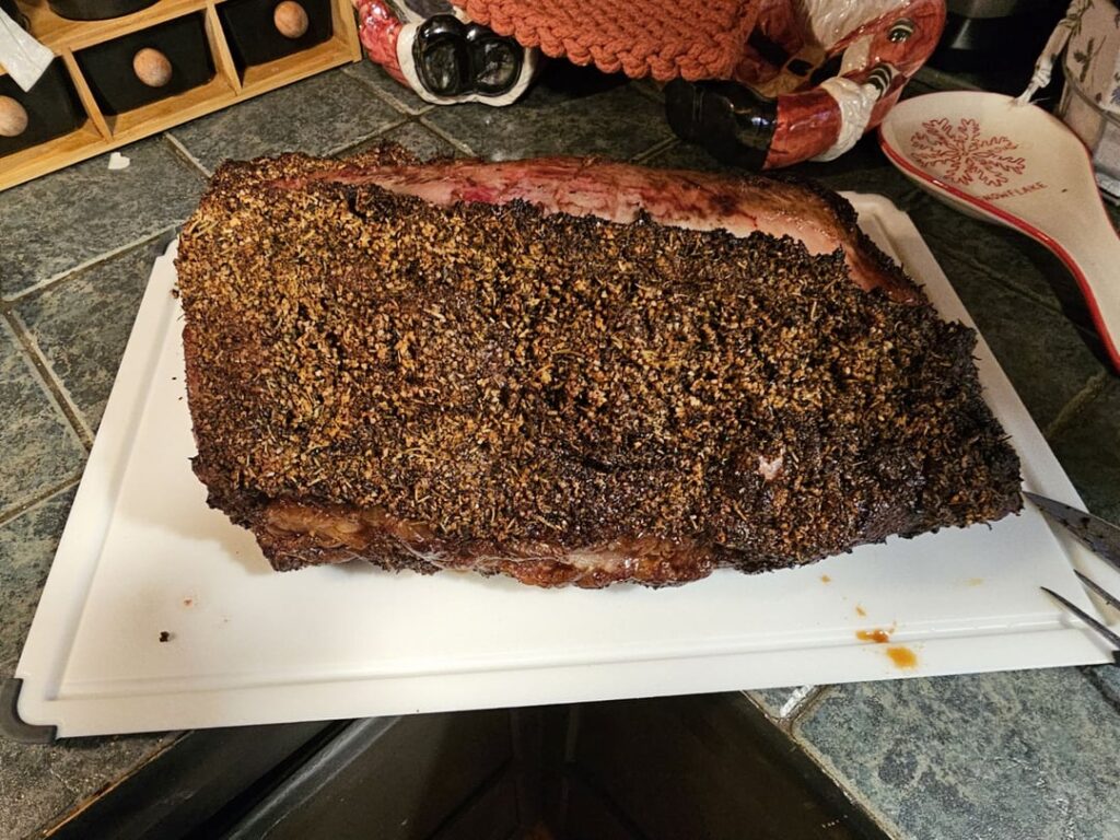 A 16 pound prime rib for the family
