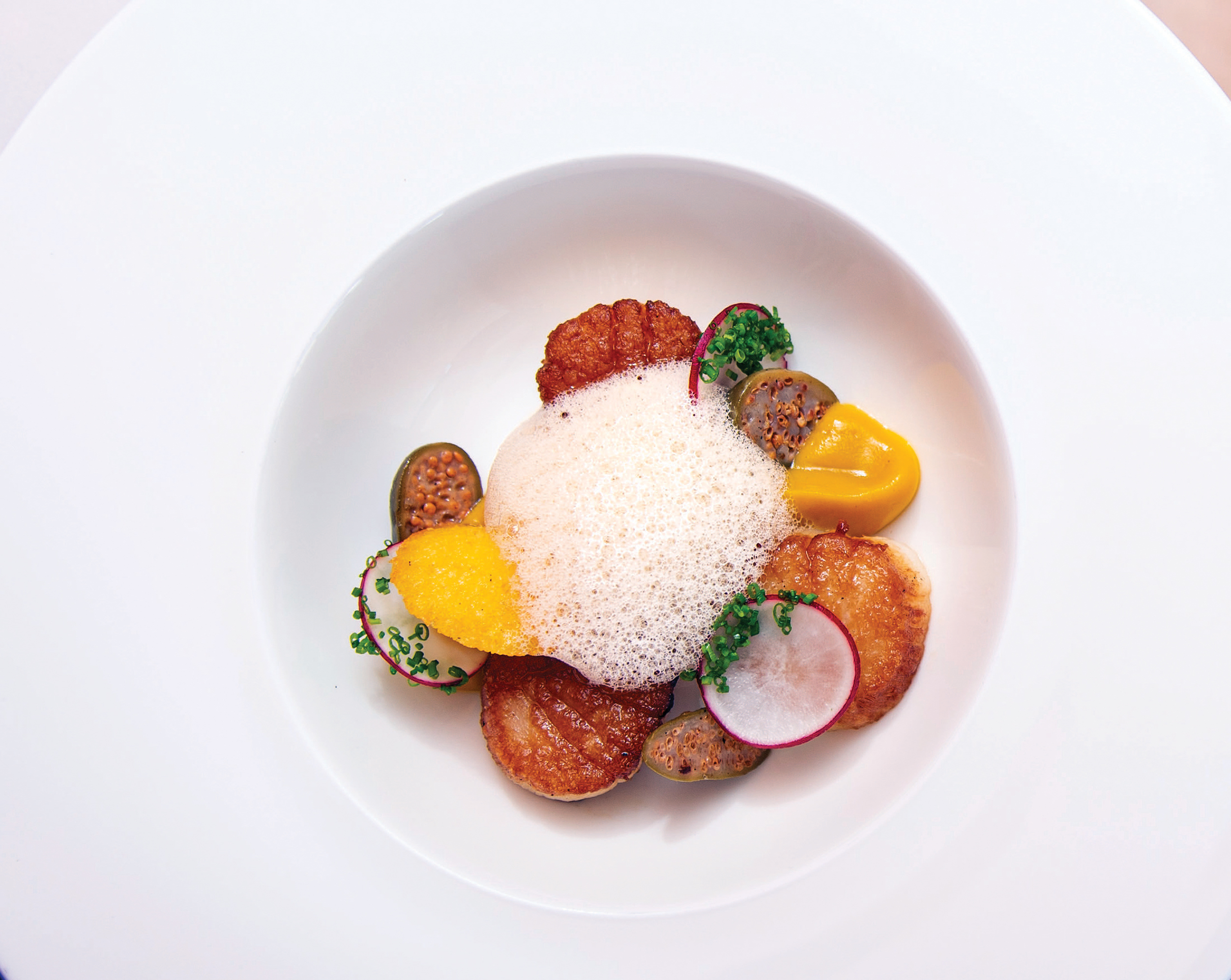 Seared scallops