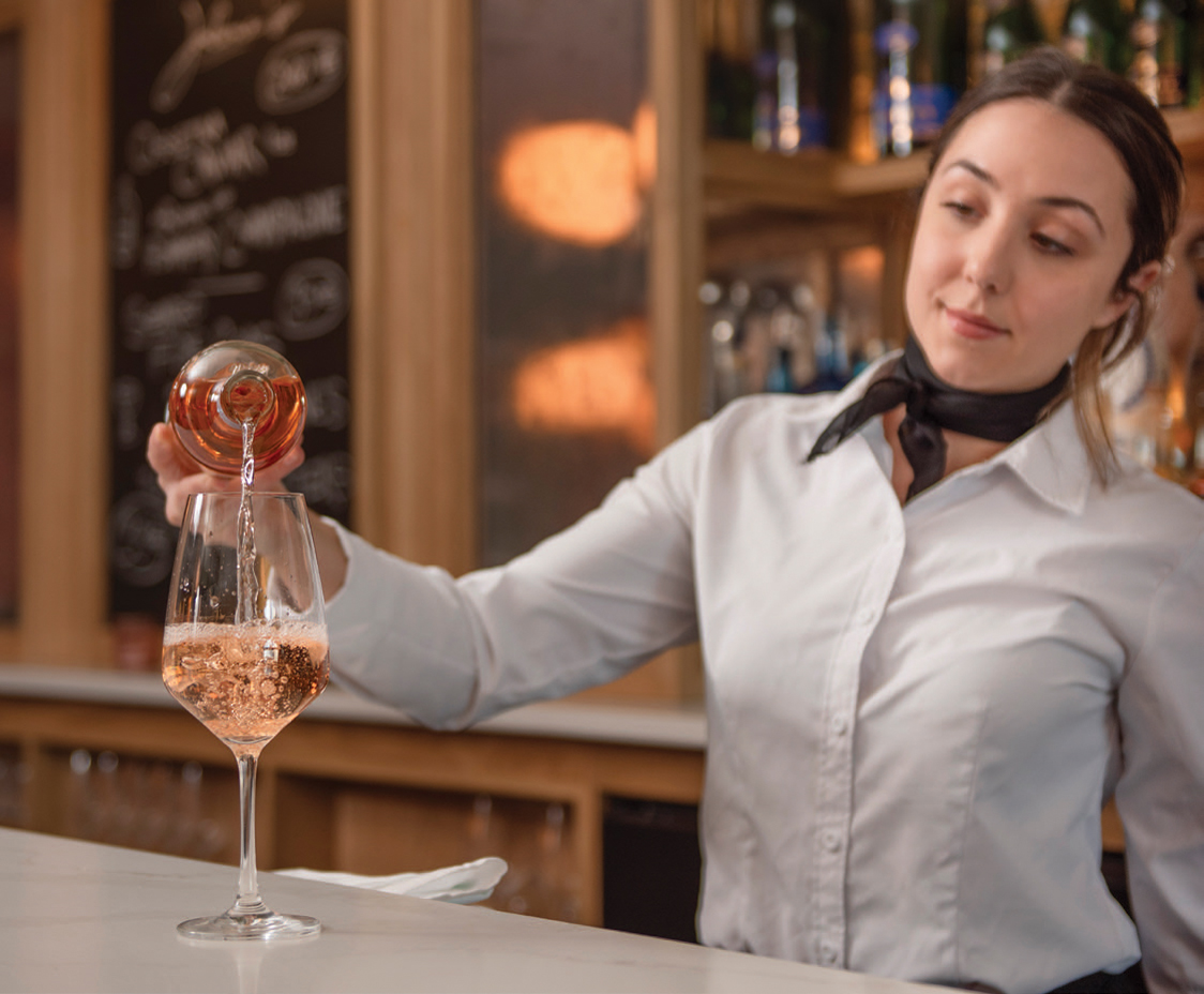 Pouring an exceptional rosé