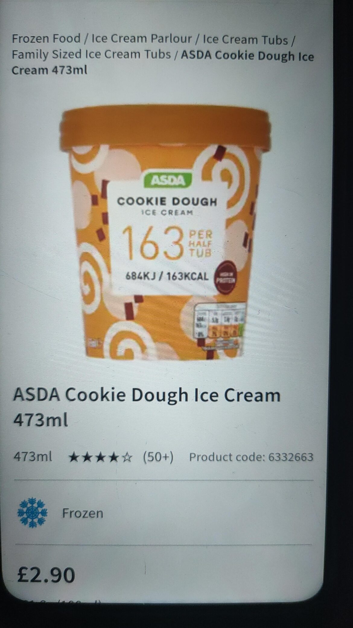 Asda original less calories than halo top:o