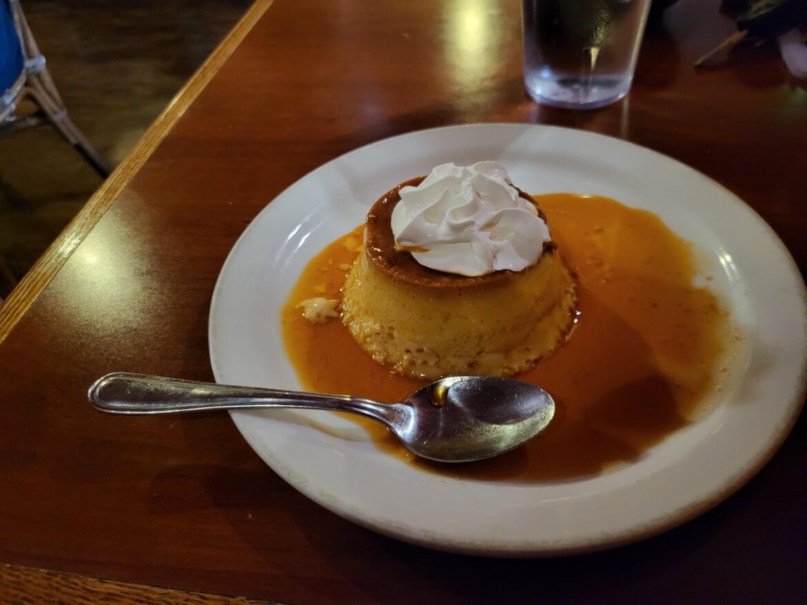 Super tasty flan at a Mexican restaurant on Cinco de Mayo! 😋
