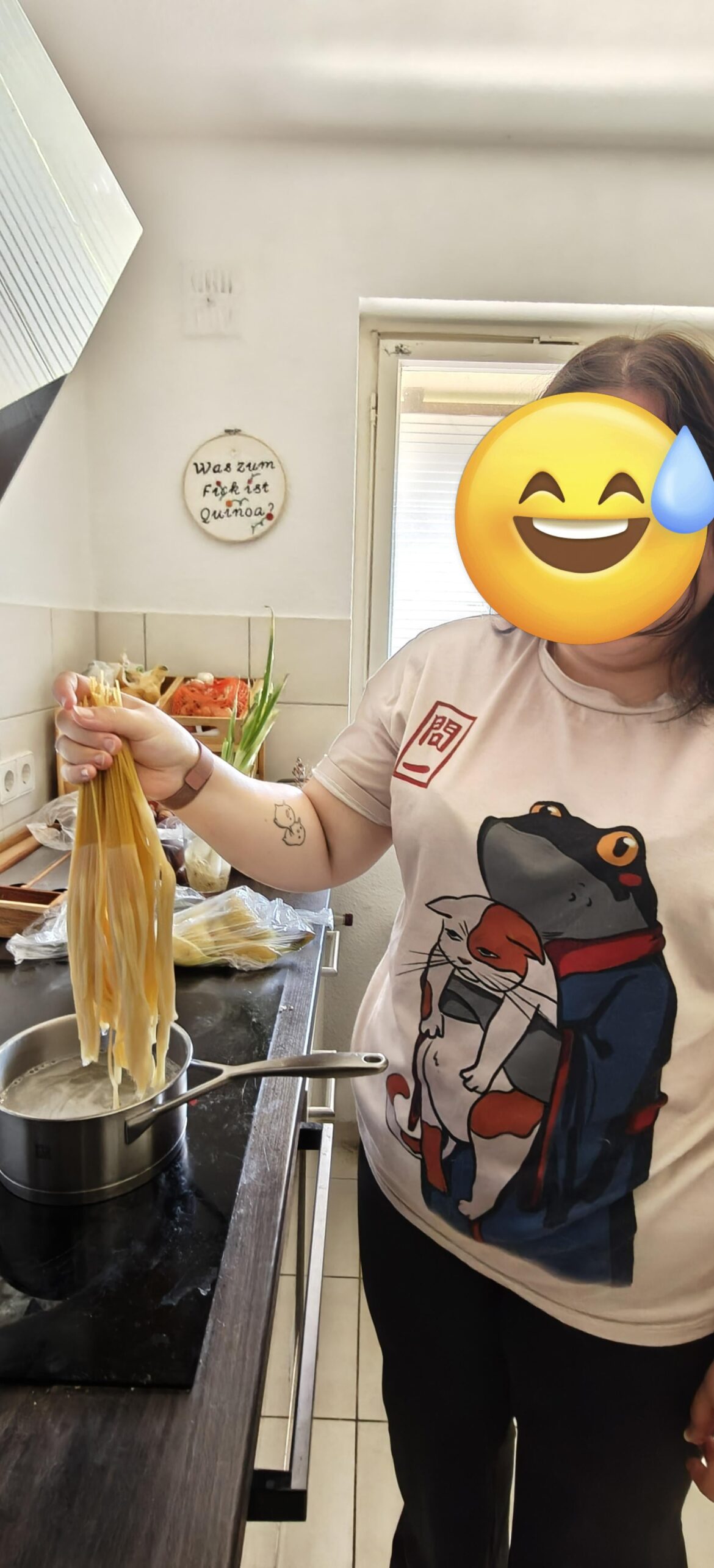 My wife wanted to make me noodles and forgot them for half an hour