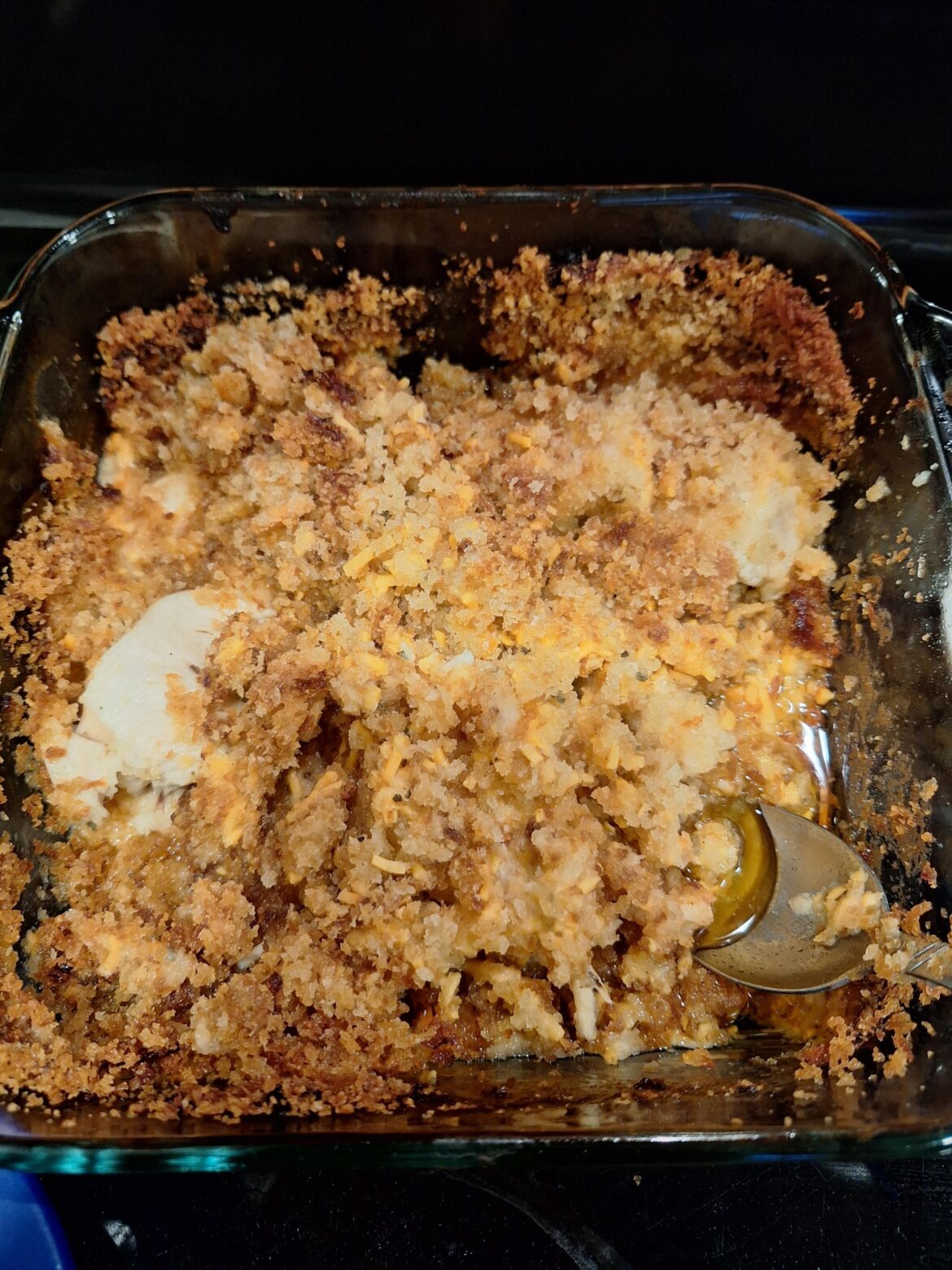 A dish my Mom makes. Not sure what it's supposed to be but we call it mayonnaise chicken.