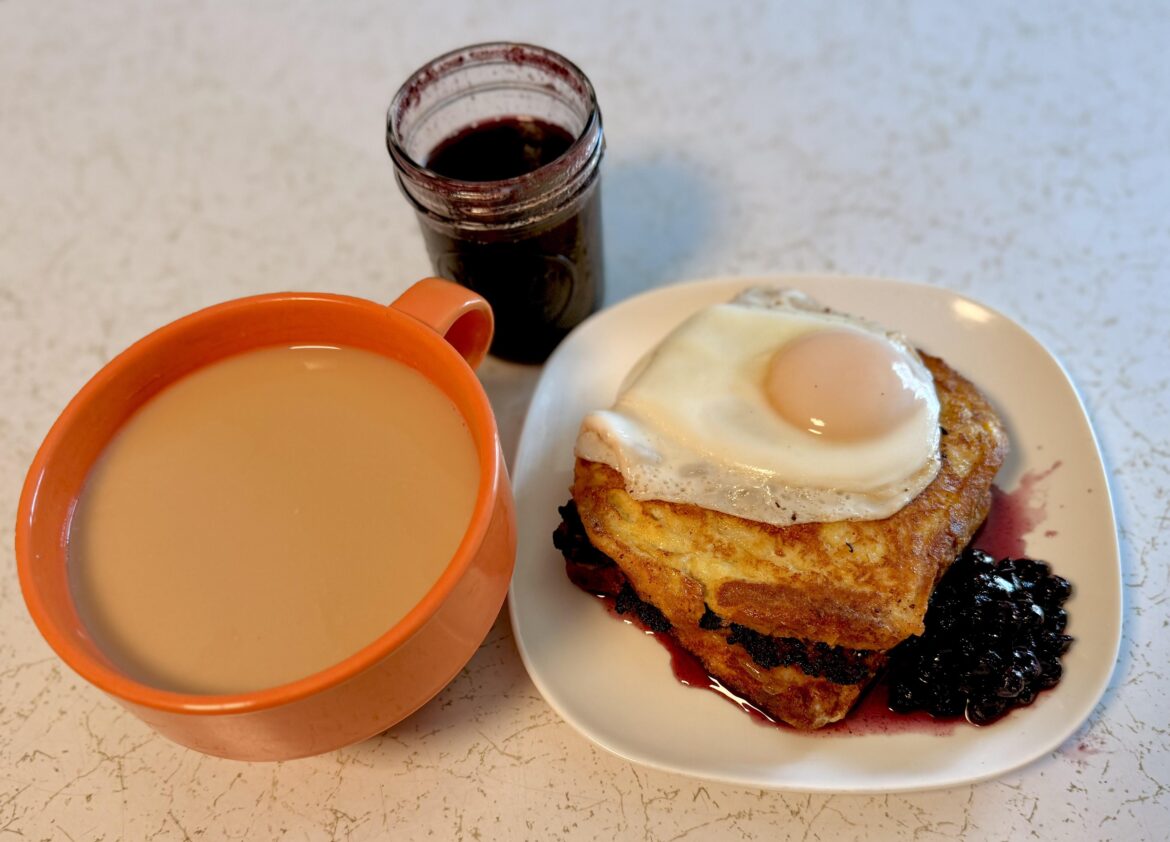 Monte Cristo gilded with an egg