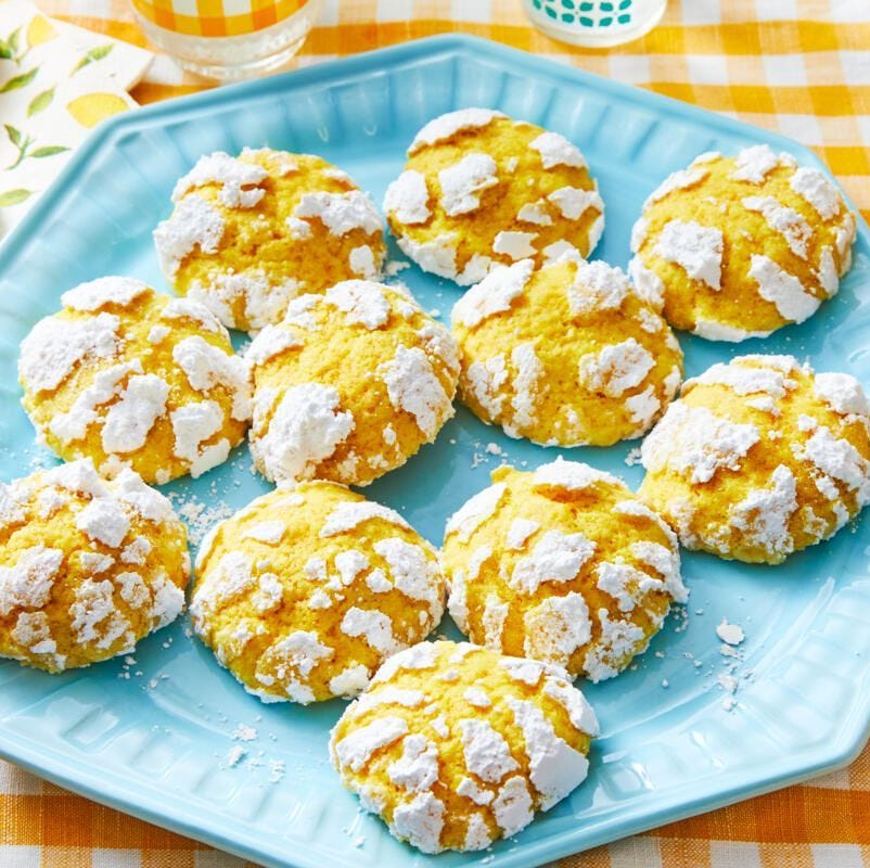 lemon crinkle mothers day cookies