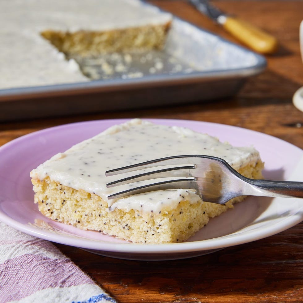 lemon poppy seed sheet cake mothers day dessert