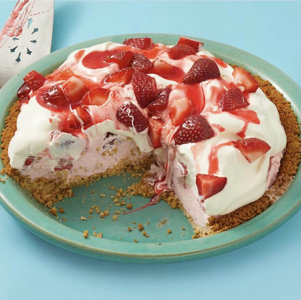 strawberry ice cream pie mothers day dessert