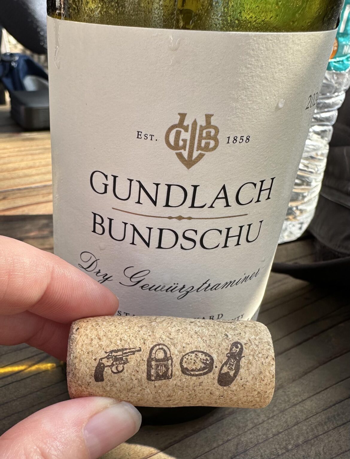 The corks from this winery show how to pronounce the winery’s name