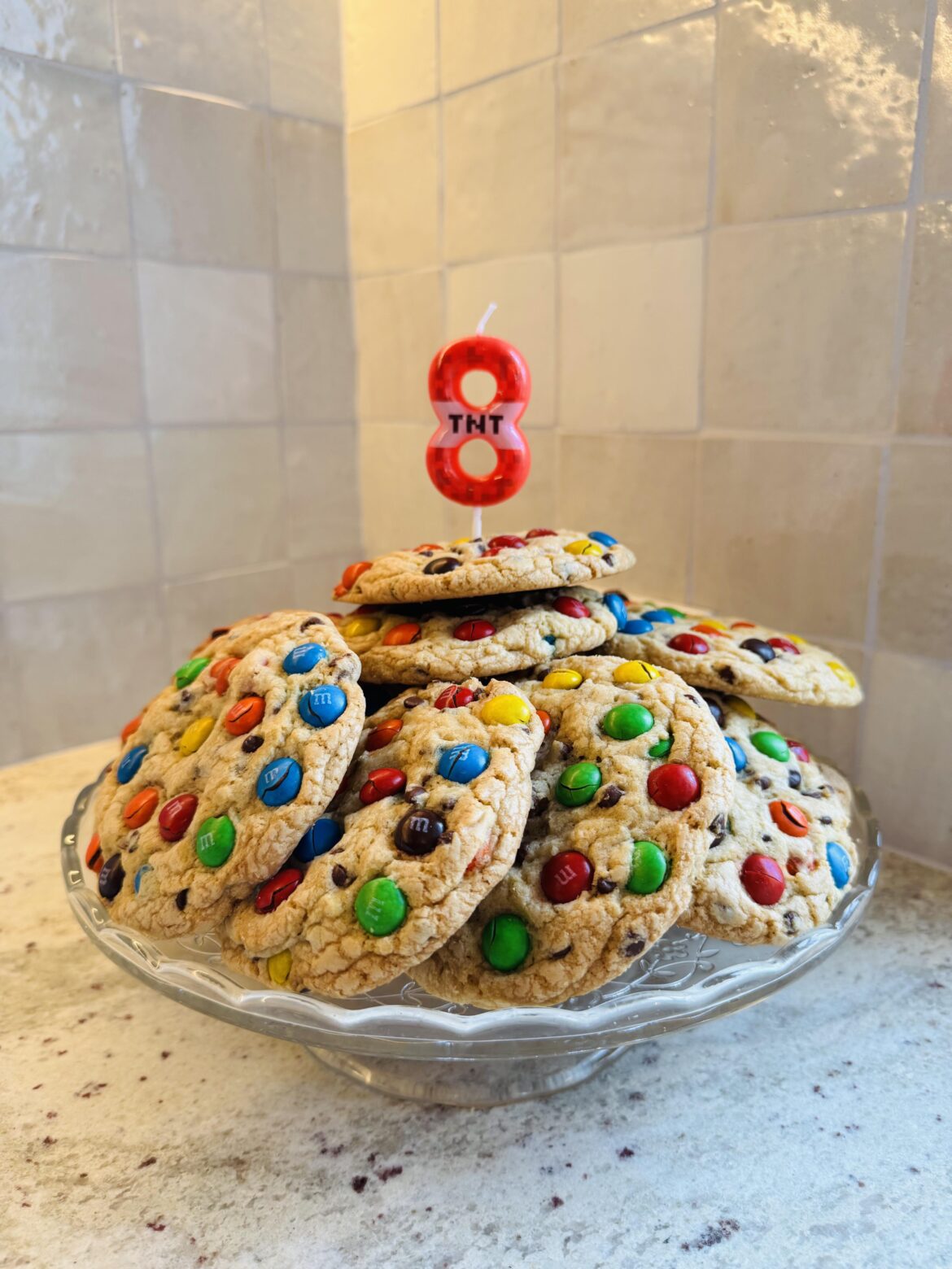 My son asked for M&M cookies instead of a birthday cake
