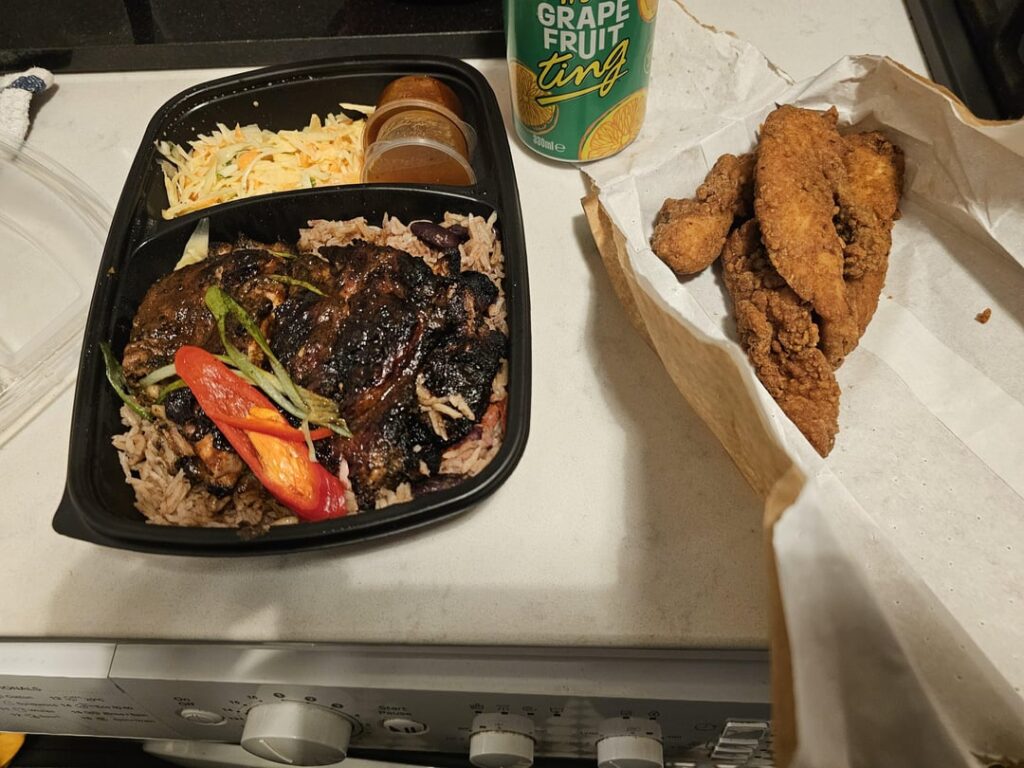 £13 for a hefty portion from White Men Can't Jerk, London.