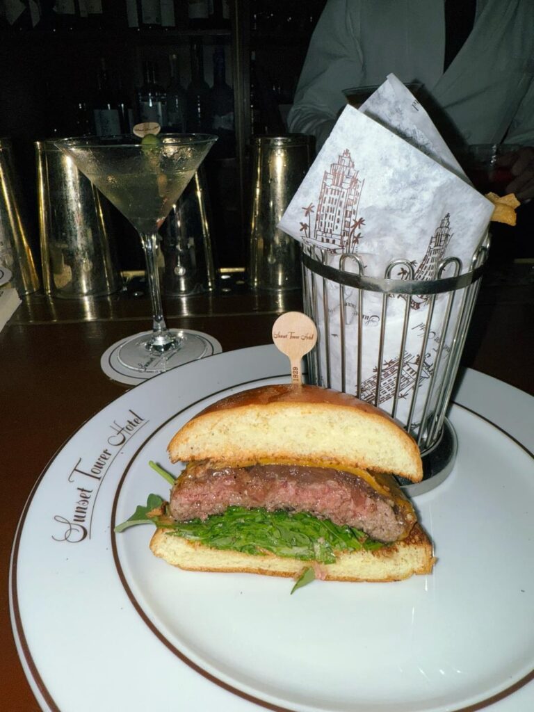 HEAVY TARIFFS at Sunset Tower Bar. $60 burger!