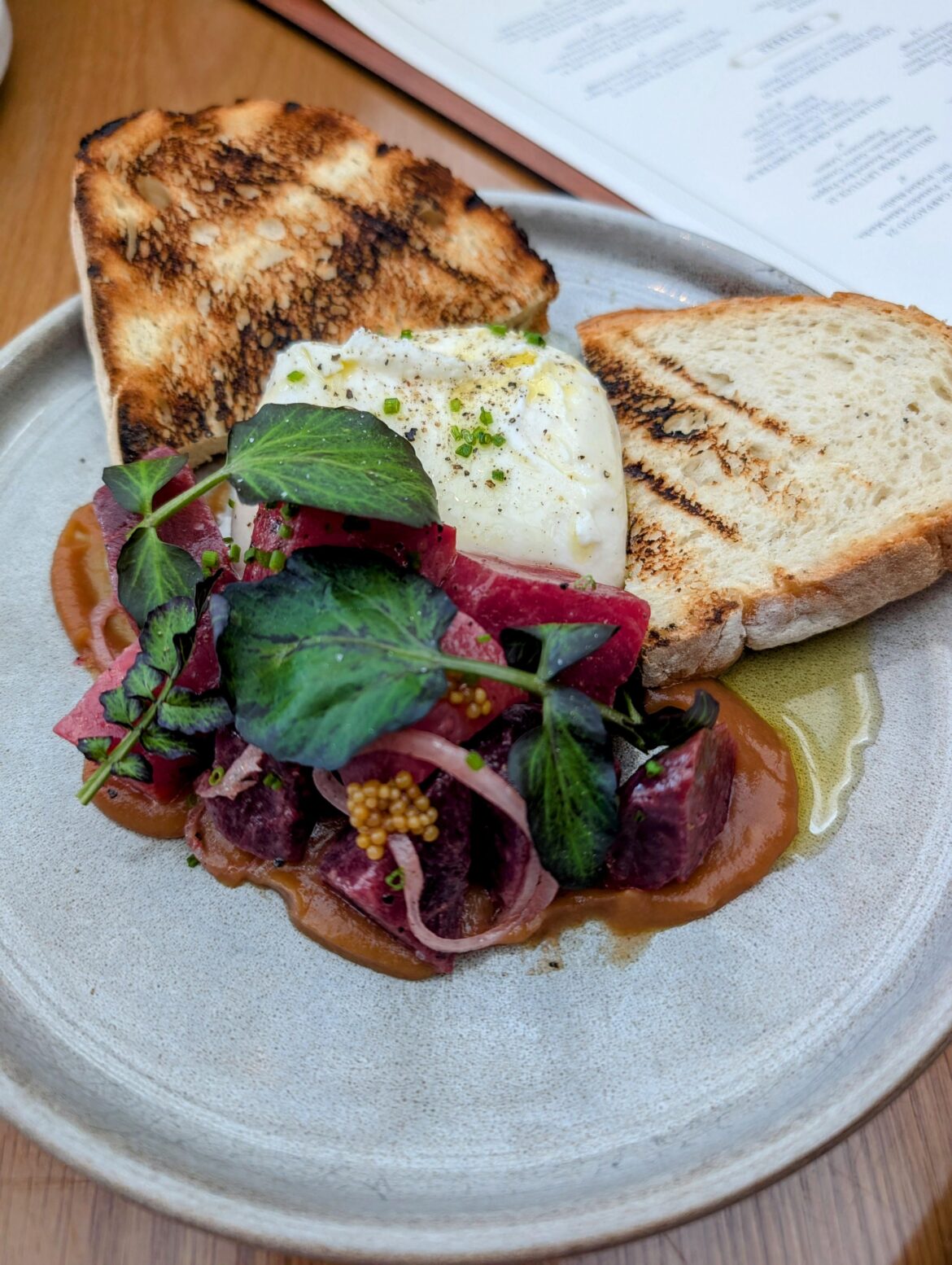 Burrata with roasted beets [OC]