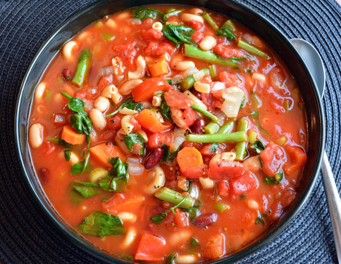 330 cal, 22 g protein for 3 cups of minestrone made with high protein, low cal macaroni