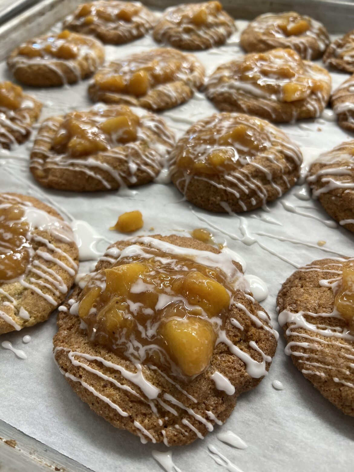 Peach cobbler cookies