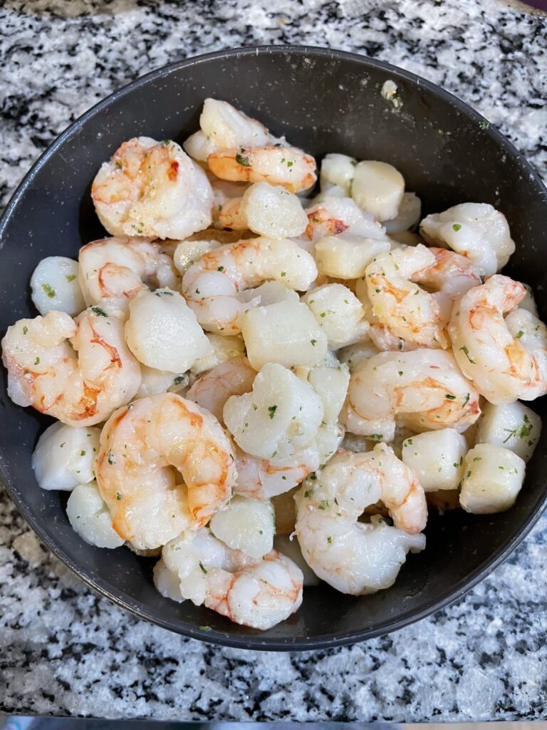 Sea Scallops & Red Argentine Shrimp w/ Parsley Garlic Butter
