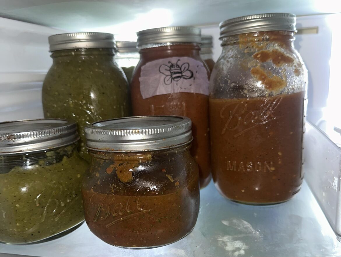 This weekend’s work- Chile Arbol and Tomatillo